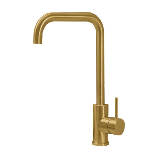 Misturador Monocomando Em Aço Inox Para Cozinha Bica Alta Giratória Kr503 Gold Matte Kromma - Imagem principal - a120fe0f-29c3-465d-baf9-f3e2dc8f6519