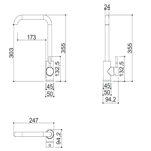 Misturador Monocomando Em Aço Inox Para Cozinha Bica Alta Kr503 Absinto Matte Kromma - Imagem principal - 92730a78-2377-45f3-a47c-d05d0a2c64f8