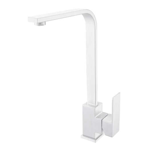 Misturador Monocomando Em Aço Inox Para Cozinha Bica Alta Kr685 Branco Matte Kromma - Imagem principal - 9f52c609-f503-4bc0-b107-83defbf445fe