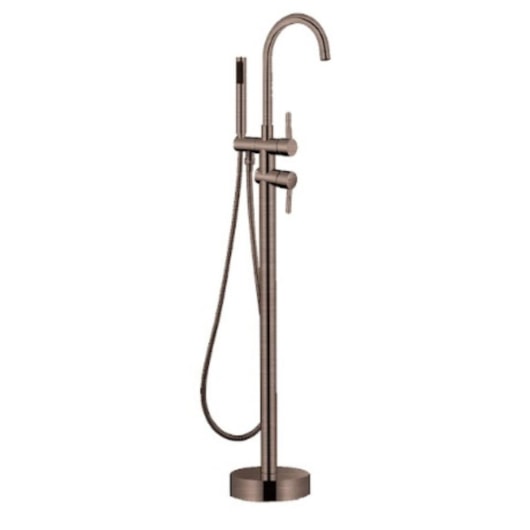 Misturador Monocomando Para Banheira De Chão Com Flexível 15M Kr208 Bronze Hera Escovado Kromma - Imagem principal - ed813fc7-a259-40df-98ec-c7c092a9d797
