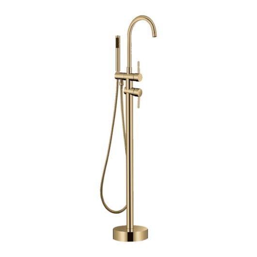 Misturador Monocomando Para Banheira De Chão Com Flexível 15M Kr208 Champagne Matte Kromma - Imagem principal - b154fe16-20e0-44e6-9ef1-f5ea0c0633bf