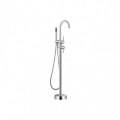Misturador Monocomando Para Banheira De Chão Com Flexível 15M Kr208 Cromado Kromma