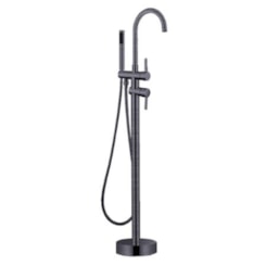 Misturador Monocomando Para Banheira De Chão Com Flexível 15M Kr208 Titânio Escovado Kromma