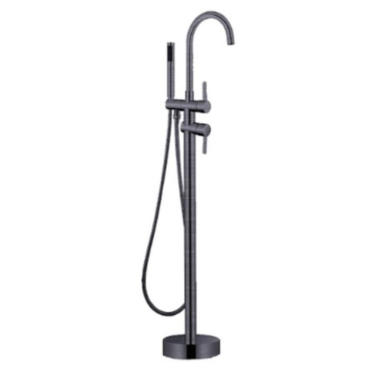 Misturador Monocomando Para Banheira De Chão Com Flexível 15M Kr208 Titânio Escovado Kromma - Imagem principal - 5d158075-3769-42f7-9cf0-fbcfdca968d9