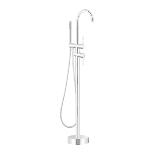 Misturador Monocomando Para Banheira De Piso Kr208 Com Flexível 1,5M Branco Matte Kromma - Imagem principal - 763e689f-fdc9-467e-94dc-d61f38dd2a5e