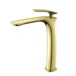 Misturador Monocomando Para Banheiro e Lavabo Evoq Bica Alta Gold Lexxa