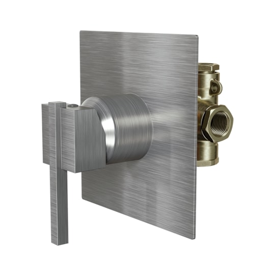 Misturador Monocomando Para Chuveiro  1/2x3/4 Eros 640  Grafite Escovado Fani - Imagem principal - f60ceb8e-2fe2-4846-8361-2be99d5def00