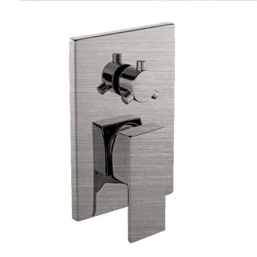 Misturador Monocomando Para Chuveiro Com 3 Vias Com Base Rb1320 Aço Escovado Rubinettos - Imagem principal - 3b7322f2-caa6-4990-aff4-8d58adc2efcf