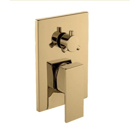 Misturador Monocomando Para Chuveiro Com 3 Vias Com Base Rb1320 Champagne Matte Kromma - Imagem principal - f0af2349-42b7-43d1-a8a9-65ba19c6a85d