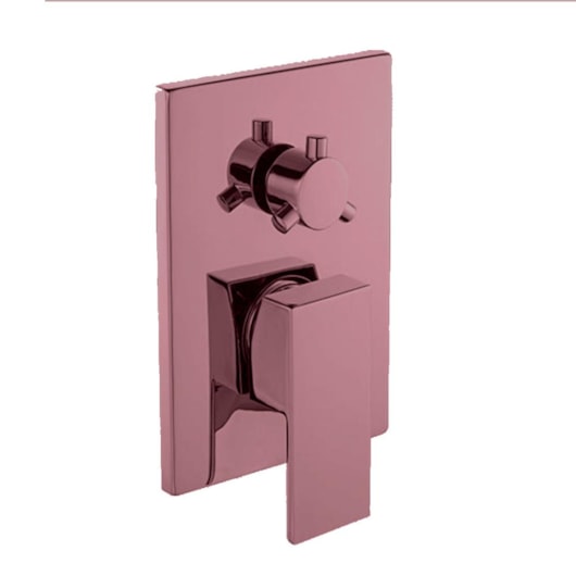 Misturador Monocomando Para Chuveiro Com 3 Vias Rb1320 Rosê Matte Rubinettos - Imagem principal - 4ff836e7-c313-4e34-916a-e32e7adf3b73