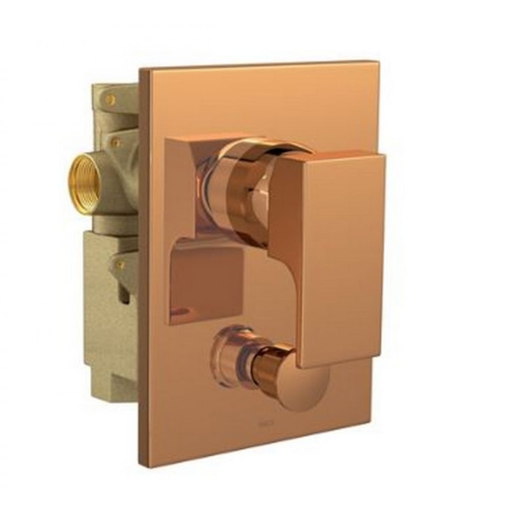Misturador Monocomando Para Chuveiro Com Desviador Para Banheira Unic Red Gold Deca
