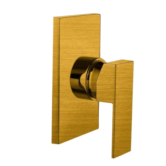 Misturador Monocomando Para Chuveiro Com Pedra Howlita Branca Rb1523 Bronze Escovado Rubinettos - Imagem principal - 368198ca-2d3b-4212-ad1e-73b4aeab580e