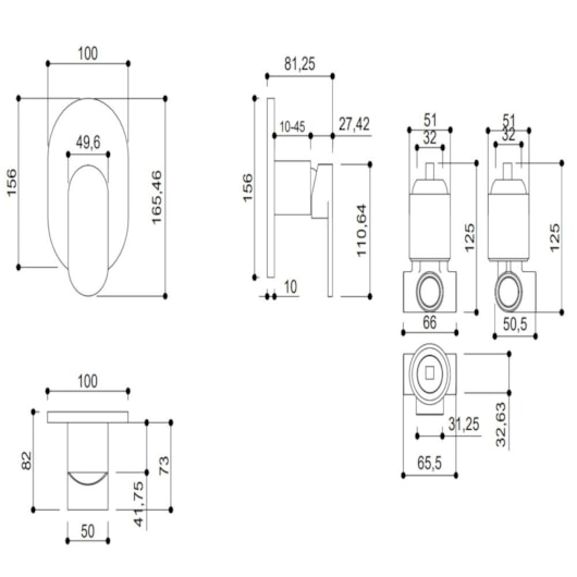Misturador Monocomando Para Chuveiro Kr901Fendi Matte Kromma - Imagem principal - bcd90d06-deb9-49ac-85d2-1ae3e321f797