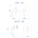 Misturador Monocomando Para Chuveiro Slim 95 Doro Vecchio Fani - 12421182-83c7-4e9e-a94b-ce58b4c1379d