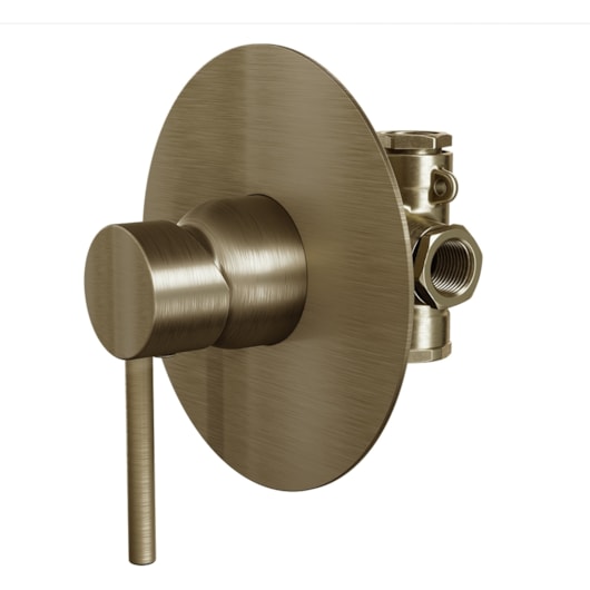Misturador Monocomando Para Chuveiro Slim 95 Ouro Velho Fani - Imagem principal - 881f183f-98b5-4067-8274-b92450657b62