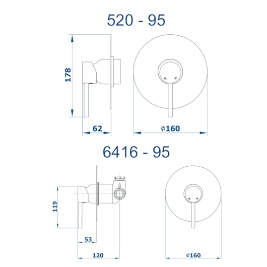 Misturador Monocomando Para Chuveiro Slim 95 Rosso Vecchio Fani - Imagem principal - 788dd796-9efb-4f78-ad2f-50313baf828a