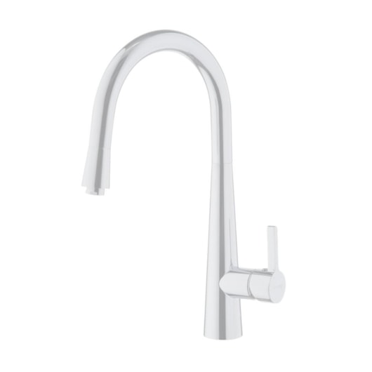 Misturador Monocomando Para Cozinha Bica Alta Com Ducha Extensível Kr389 Branco Matte Kromma - Imagem principal - fe28e8aa-9ff5-40ac-92ed-b1d2d6329575