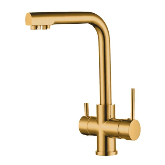 Misturador Monocomando Para Cozinha Bica Alta Com Saída Para Água Filtrada Rb3150 Gold Matte Rubinettos - Imagem principal - 6e7d3ae8-2e06-42e6-86f4-e1679d3658c8