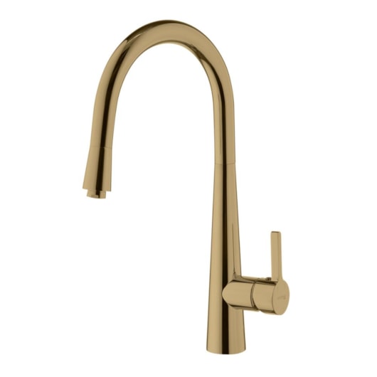 Misturador Monocomando Para Cozinha Bica Alta Em Aço Inox Kr409 Champagne Matte Kromma - Imagem principal - d28b7c30-ea4f-4b89-bf4c-9dde176cd207