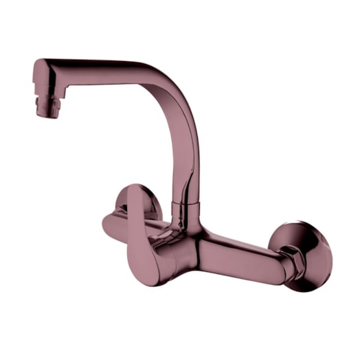 Misturador Monocomando Para Cozinha Bica Alta Giratória Com Arejador Articulado Kr684 Rose Gold Matte Kromma - Imagem principal - 9dec5818-a77c-45b9-8389-b90c5717076d