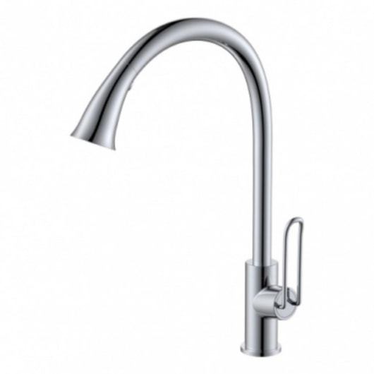Misturador Monocomando Para Cozinha Bica Alta Giratória Kr018 Aço Escovado Kromma - Imagem principal - 83ef20c8-d65a-49fe-85dc-68b4668d8c99