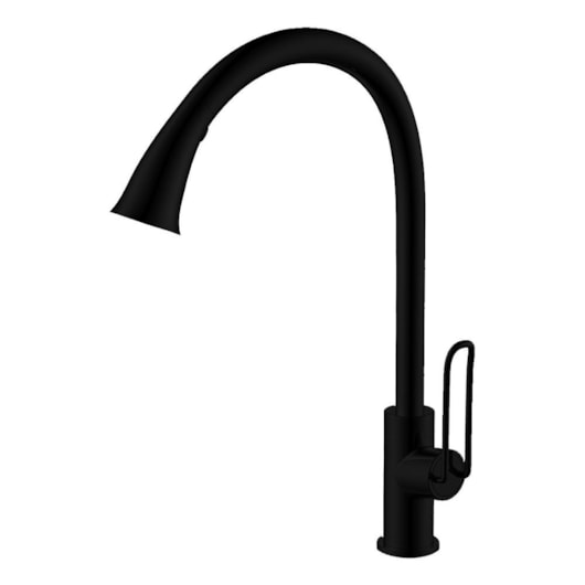 Misturador Monocomando Para Cozinha Bica Alta Giratória Kr018 Black Matte Kromma - Imagem principal - d7ad2b48-132a-4a2f-8a25-ec91d27e58cc