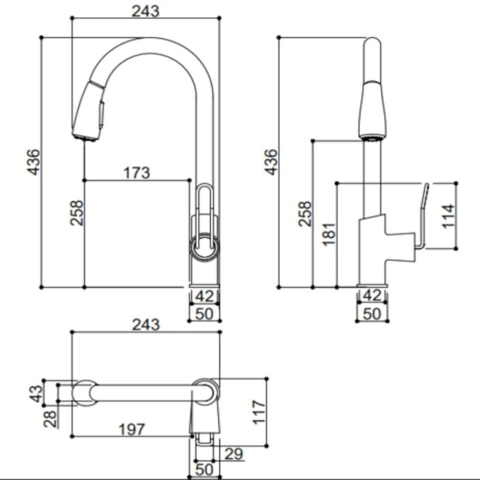 Misturador Monocomando Para Cozinha Bica Alta Giratória Kr018 Dourado Escovado Kromma - Imagem principal - 3959c831-12a8-4353-a363-787b5c82036c