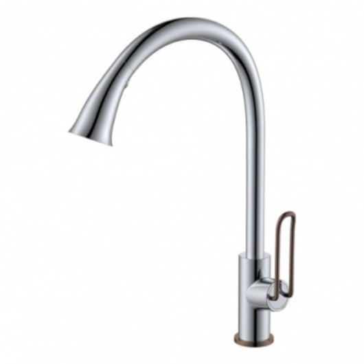 Misturador Monocomando Para Cozinha Bica Alta Giratória Kr020 Cromado E Rose Gold Kromma - Imagem principal - 5ed7a7fd-a77d-4f1a-b27b-acb3872a1151