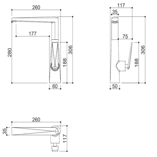 Misturador Monocomando Para Cozinha Bica Alta Giratória Kr293 Black Matte + Dourado Kromma - Imagem principal - 02846492-9a88-4cf7-b05a-af3aca9294f1