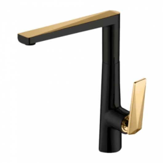 Misturador Monocomando Para Cozinha Bica Alta Giratória Kr293 Black Matte + Dourado Kromma - Imagem principal - 736f8f23-e729-4538-a63c-67cf3e7e5f3f