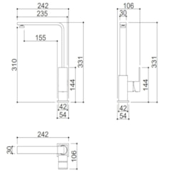 Misturador Monocomando Para Cozinha Bica Alta Giratória Kr685 Aço Escovado Kromma