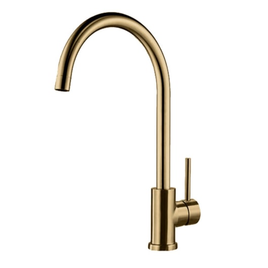 Misturador Monocomando Para Cozinha Bica Alta Giratória  Rb3385 Champagne Matte Rubinettos - Imagem principal - dccb83e1-6931-4bc5-bdec-0b61d456e280