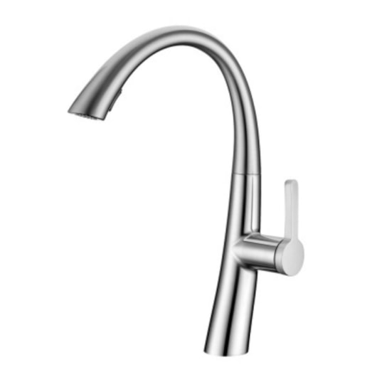 Misturador Monocomando Para Cozinha Bica Ata Giratória Dois Jatos Rb3392 Aço Escovado Rubinettos - Imagem principal - 5d9c8f92-a374-4ffb-946a-92477696fb8b