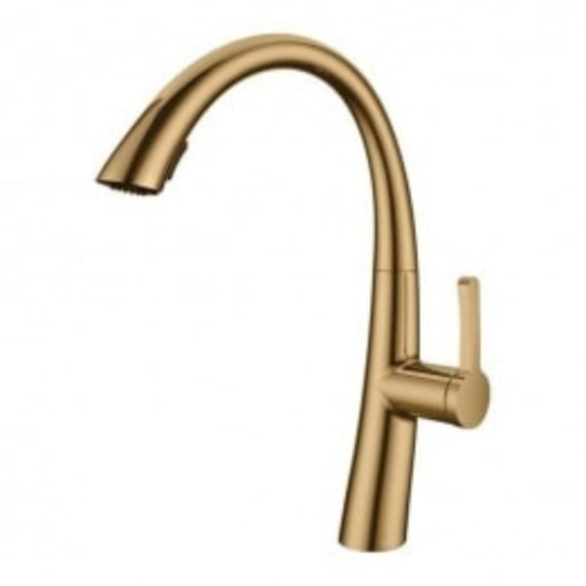 Misturador Monocomando Para Cozinha Bica Ata Giratória Dois Jatos Rb3393 Dourado Rubinettos - Imagem principal - 020b1f52-6434-4f84-b2e5-407d3adb44f3