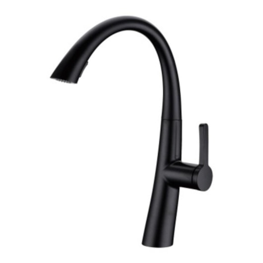 Misturador Monocomando Para Cozinha Bica Ata Giratória Dois Jatos Rb3395 Black Matte Rubinettos - Imagem principal - f691811f-bc85-4141-9860-77667281ad97