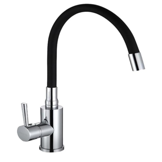 Misturador Monocomando Para Cozinha Bica Giratória Aço Escovado Drop - Imagem principal - b7f67471-8764-4950-8719-2480dae025c5