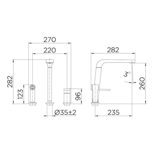 Misturador Monocomando Para Cozinha Bistrô Tech Grafite Polido Docol - Imagem principal - becade8f-ee5e-4f11-b0ae-2be3282bfe1d