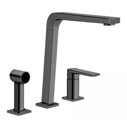 Misturador Monocomando Para Cozinha Bistrô Tech Grafite Polido Docol - Imagem principal - 2536495f-6e88-4c62-860e-86541a359d6c