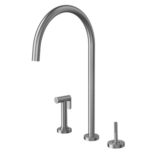 Misturador Monocomando Para Cozinha C/ Ducha Lateral Mix&match Grafite Escovado Docol - Imagem principal - acbeaa12-db2d-4919-bb53-810b32c8a261