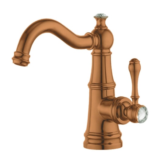 Misturador Monocomando Para Cozinha Com Ducha Extensível Dois Jatos Bica Alta Giratória Rb8845 Rose Gold Matte Rubinettos - Imagem principal - b087a623-0df2-4246-b169-57f1ed975e02