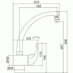 Misturador Monocomando Para Cozinha De Mesa Allure 2257 C71 Cromado Lorenzetti