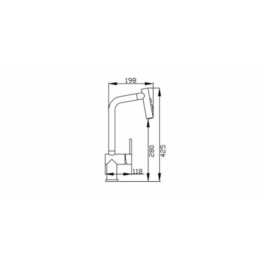 Misturador Monocomando para Cozinha de Mesa Bica Alta 500 Black Matte Debacco - Imagem principal - 7587d529-63c2-428c-b953-b802ea499e96