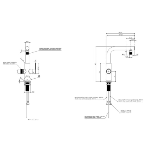 Misturador Monocomando Para Cozinha de Mesa Bica Alta Com Filtro Enjoy Go Cromado Deca - Imagem principal - ecacf792-9b26-403f-94ea-83c689fd99bd