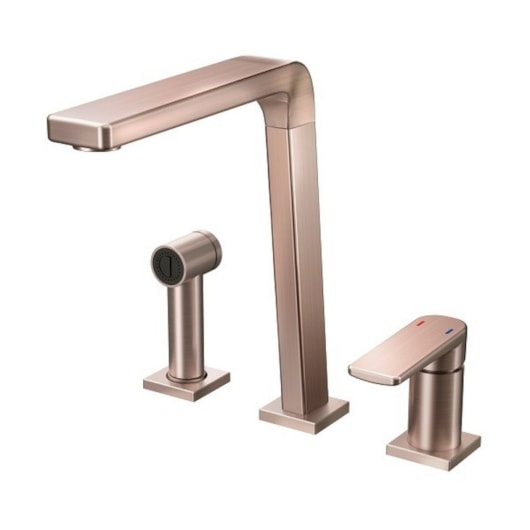 Misturador Monocomando Para Cozinha De Mesa Bistrô Com Ducha Cobre Escovado Docol - Imagem principal - eedc7d69-fc89-41f2-846d-9cddfe22e507