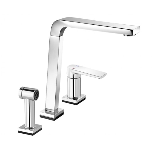 Misturador Monocomando Para Cozinha De Mesa Bistrô Com Ducha Cromada Docol - Imagem principal - cc73069b-52de-40bd-8efd-3ac1549b43dd