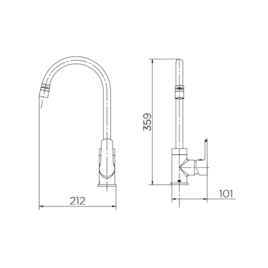 Misturador Monocomando Para Cozinha De Mesa Chess Bica Alta Cromada Docol - Imagem principal - a8a885b4-dc00-4361-bff7-f1a07ed8f198