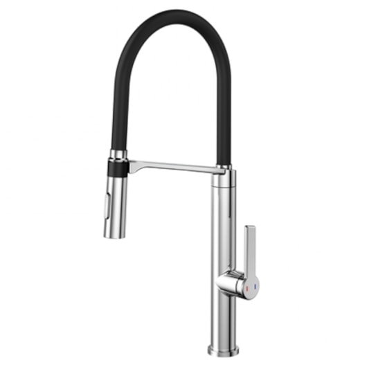 Misturador Monocomando Para Cozinha De Mesa Doc Chrome/black Docol - Imagem principal - 6bbc81fd-7ec0-4155-8e01-3dcc4e03f9af