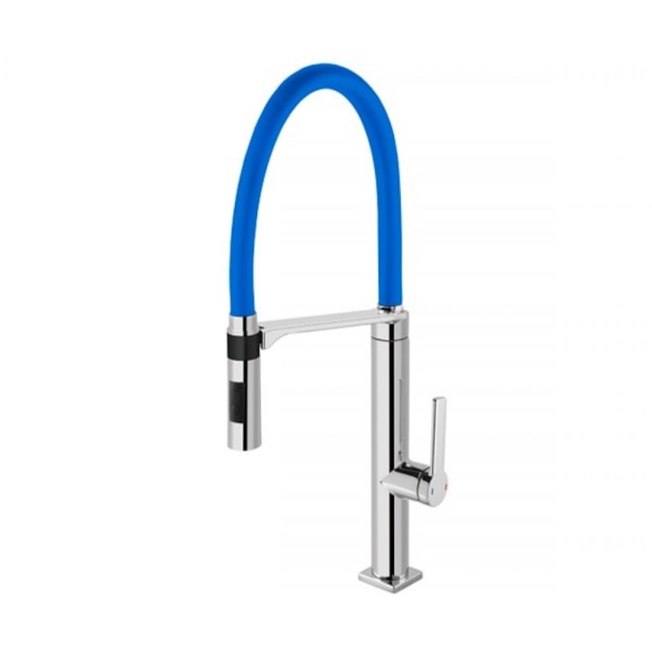 Misturador Monocomando Para Cozinha De Mesa Doc Cromada/azul Docol