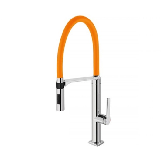 Misturador Monocomando Para Cozinha De Mesa Doc Cromada/laranja Docol - Imagem principal - 6eec9762-92f3-499b-80ca-10e9d842b056