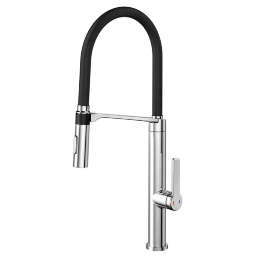 Misturador Monocomando Para Cozinha De Mesa Doc Cromado/Black Docol - Imagem principal - 90a1fb1a-2d5b-4f77-b95c-4e46f00cf62d